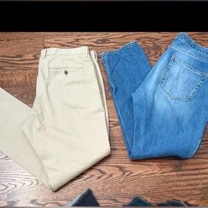 Men’s 1901 Fremont chino khaki pants 36 x 34 & Goodthreads 35 x 34 Denim Jeans